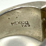 Mexico 925 Sterling Tapered Band Ring Size 5, 11.43g