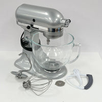 KitchenAid KSM105GBCMC 5-Quart Tilt-Head Stand Mixer Glass Bowl Silver - TESTED