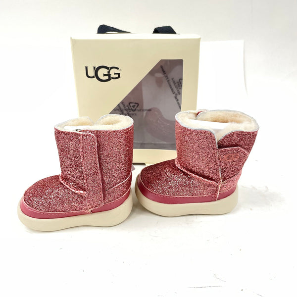 UGG Infant Pink Keelan Glitter Boots - Size 0/1