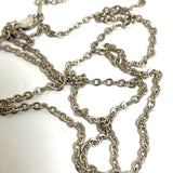 28" Matinee Length Sterling Silver 2.5mm Cable Link Chain Necklace, 6.87g