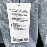NWT Mens LULULEMON Gray Textured Tech Hoodie Active Casual Sweatshirt Sz M