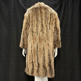 Wmns Vintage RECKMEYER'S Genuine Raccoon Fur Long Double Breasted Coat 44" Bust