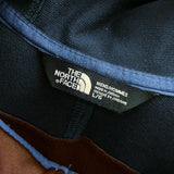 Mens THE NORTH FACE Dark Red & Blue Zip Up Hoodie Sweater Sz L