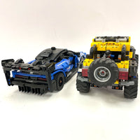 2 Constructed LEGO Technic Vehicles; 42122 Jeep Wrangler 42123 McLaren Senna GTR