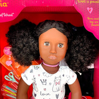 Our Generation Virginia & The First-Ever Day of School 18" Doll, Book, Extras