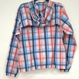 NWT Columbia Sportswear Pink Blue Plaid Super Tamiami SPF Hoodie Women’s Sz L