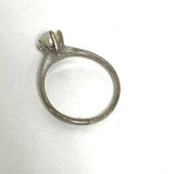 10K White Gold Pearl Solitaire Ring Size 6.5, 1.89g - Pearl is Worn