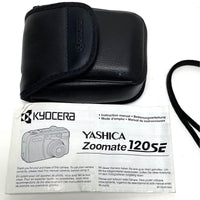 Kyocera Yashica Zoomate 120SE Point-&-Shoot 35mm Film Camera w/ Case-TESTED