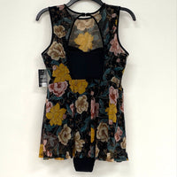 NWT Torrid Black Shadow Bloom Mesh Peplum One Piece Swimsuit Women’s Plus Sz 00