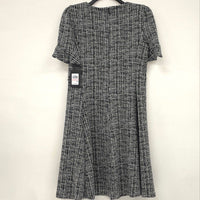 NWT DKNY Black White Knit Short Sleeve Dress Women’s Sz 10