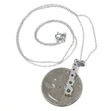 Sterling Silver 18" White Spinel 5-Stone Journey Necklace By Ross-Simons, 2.44g