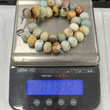 Sterling Toggled 25" Knotted 20mm Peruvian Opal Beaded Statement Necklace