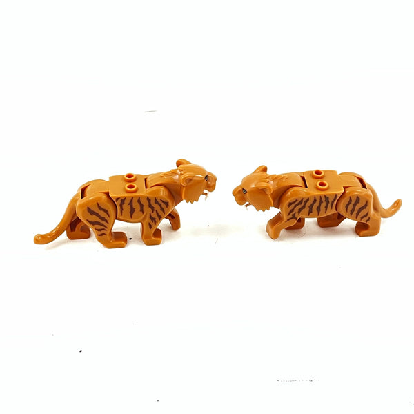2x LEGO Saber-Toothed Tigers; Part Number bb0787c03pb01