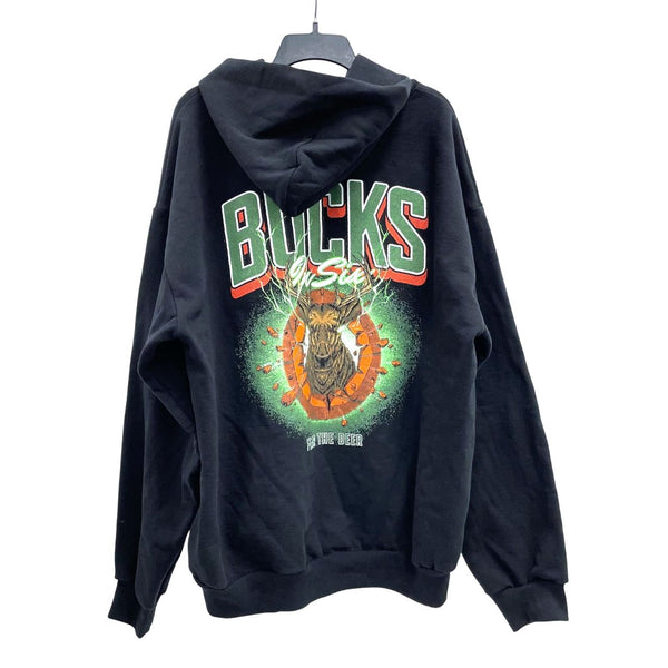 NWT Mens UNFINISHED LEGACY x MILWAUKEE BUCKS Black NBA Hoodie Sweatshirt Sz 2X