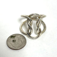 Sterling Silver Open Work Abstract Ring Size 9.5, 8.00g