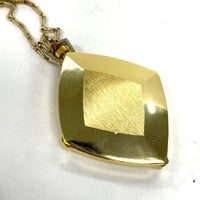 Vintage Sheffield Pendant Necklace Watch Women Gold Tone Swiss Made Manual Wind