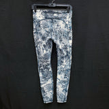 Wmns LULULEMON Blue & White Pattern Speed On Tight Full on Luxtreme Leggings 6