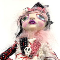 Lulu Lancaster Original 2011 Sculpted Gothic Clown Doll 16" Collectible