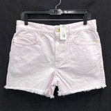 NWT Wmns CURRENT/ELLIOTT Light Pink Denim Cut Off Jean Shorts Sz 27 MSRP$178