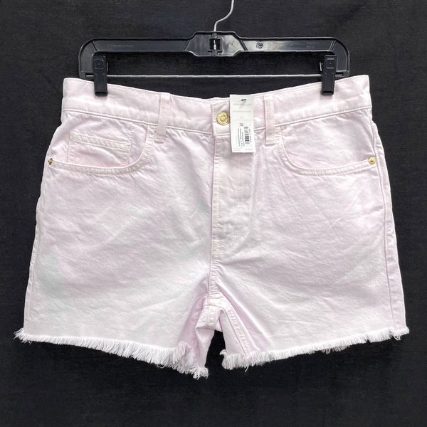 NWT Wmns CURRENT/ELLIOTT Light Pink Denim Cut Off Jean Shorts Sz 27 MSRP$178