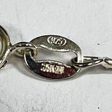 Sterling Silver Simple 18" CZ Drop Pendant Necklace, 2.36g