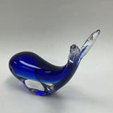 Large Art Glass/Blue Glass Whale