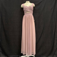 NWT Wmns BIRDY GREY Mauve Pink Mesh Overlay Elsye Formal Dress w/ Pockets Sz L