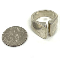 Mexico 925 Sterling Tapered Band Ring Size 5, 11.43g