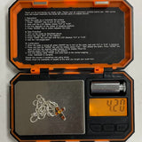 Sterling Silver 17.75" Mixed-Color Amber Cross Pendant With Chain, 4.2g