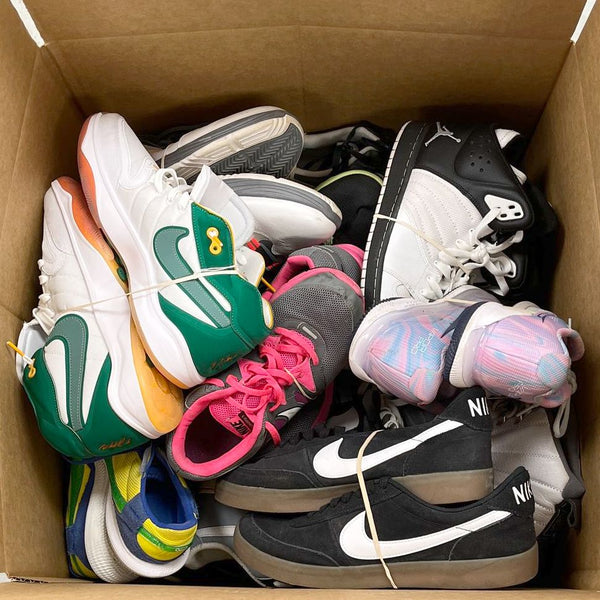 20 Pairs Nike Shoes Grab Bag - Women's 7.5 to Men's 13 - Jordans & More!