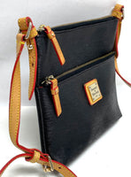 Dooney & Bourke Black & Brown Leather Crossbody Purse