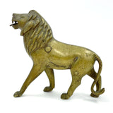 Vintage Brass Roaring Lion Figurine Sculpture 7" Tall