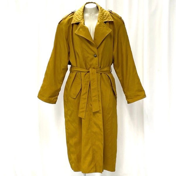 Wmns VTG 1980s Gallery Mustard Yellow Removable Lining Overcoat