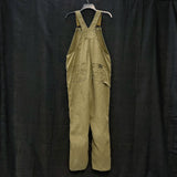 Wmns REI COOPERATIVE Army Green Canvas Workwear Bib Overalls Sz 10