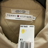 NWT Wmns TOMMY HILFIGER 100% Cotton Khaki Cargo Utility Jacket Sz 1X MSRP$98