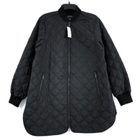 NWT Wmns LANE BRYANT Black Quilted Thin Oversized Jacket Sz 10/12 MSRP$119.95