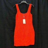 NWT Wmns RAILS Orange Popcorn Textured Julie Cherry Tank Dress Sz M MSRP$198