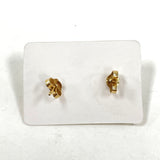 14K Yellow Gold Pearl & Jade Delicate Post Dangle Earrings, 1.23g