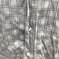 Mens VERSACE Classic 100% Cotton Gray Checkered Button Up Dress Shirt Sz 17