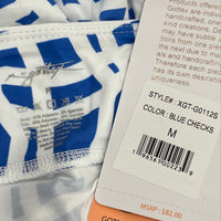 NWT X by Gottex Blue Checks Gold & Tennis Athletic Skirt Women’s Sz M