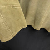 Wmns 90s Vintage JOSE LUIS Green Suede Leather Lightweight Button Up Jacket Sz 8