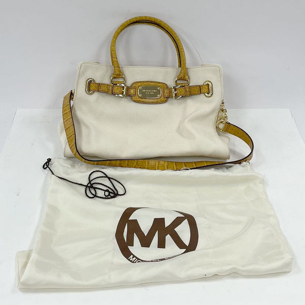 Michael Kors Hamilton Cream Canvas Tote Bag