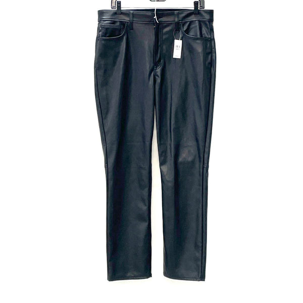 Wmns NWT Gap Black Polyurethane Jeans Sz 14