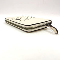 Coach 57232 Off White Bandana Rivets Accordion Zip Around Wallet