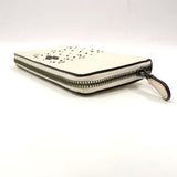 Coach 57232 Off White Bandana Rivets Accordion Zip Around Wallet