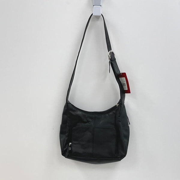 Rosetti Black Leather Shoulder Bag w Tassel Pull - NWT