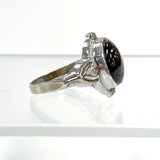 925 Sterling Silver Vintage Style Cats Eye Ring SZ - 6