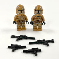 2x LEGO Star Wars sw0606; Clone Trooper (Phase 2) - Geonosis Camouflage, Scowl