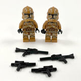 2x LEGO Star Wars sw0606; Clone Trooper (Phase 2) - Geonosis Camouflage, Scowl