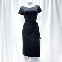 NWT Wmns TALBOTS Black Lightweight Stretch Knee Length Dress Sz M MSRP$119